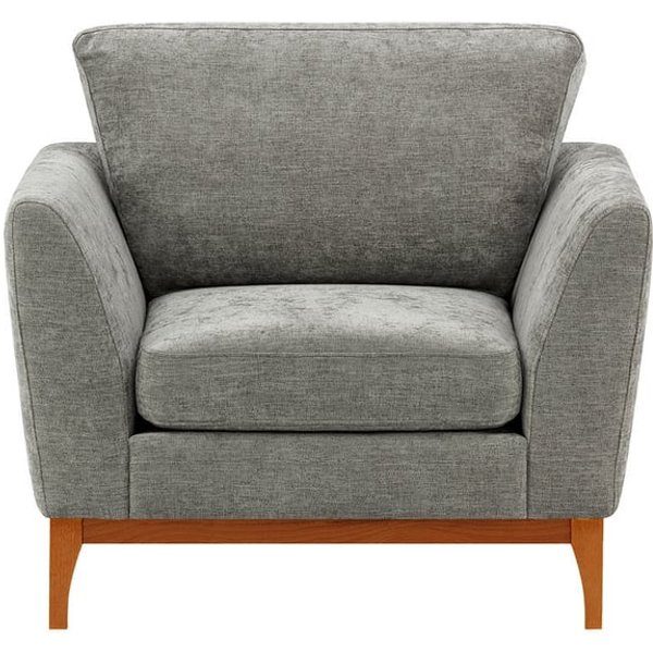 Fauteuil Malone, Gemma 85 - Gris, Couleur des pieds: aveo