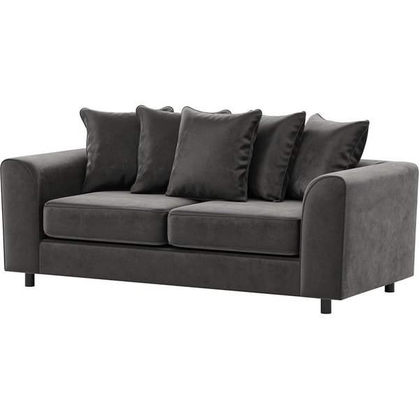 Canapé trois places Dillon Velvet, gris foncé - Kronos 34