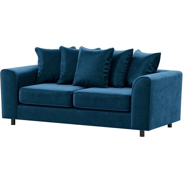 Canapé trois places Dillon Velvet, bleu foncé - Kronos 9