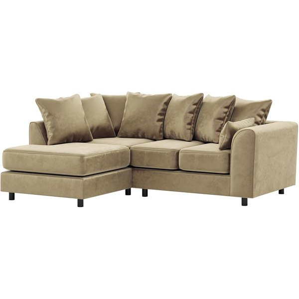 Canapé d’angle gauche Dillon Velvet, crème - Kronos 35