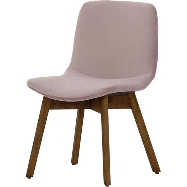 Chaise Felton buk, lila/rose - Velluto 14, Couleur des pieds: Chêne foncé