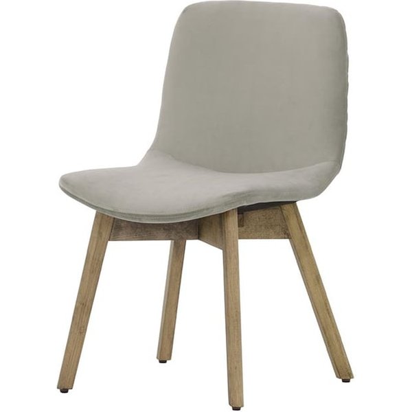Chaise Felton buk, gris clair - Velluto 15, Couleur des pieds: Hêtre noir wax