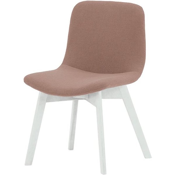 Chaise Giza buk, rose poudré - Cablo 12, Couleur des pieds: Blanc