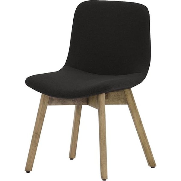 Chaise Giza buk, noir - Cablo 16, Couleur des pieds: Hêtre noir wax