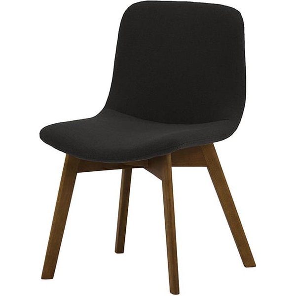 Chaise Giza buk, noir - Cablo 16, Couleur des pieds: Chêne foncé