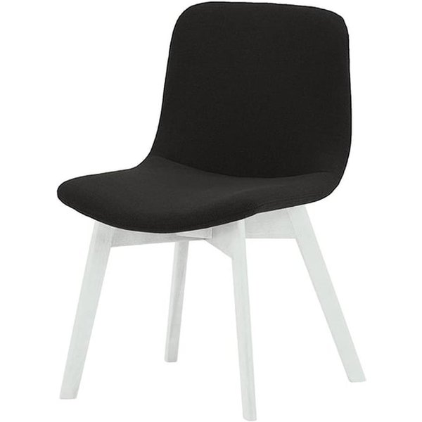 Chaise Giza buk, noir - Cablo 16, Couleur des pieds: Blanc