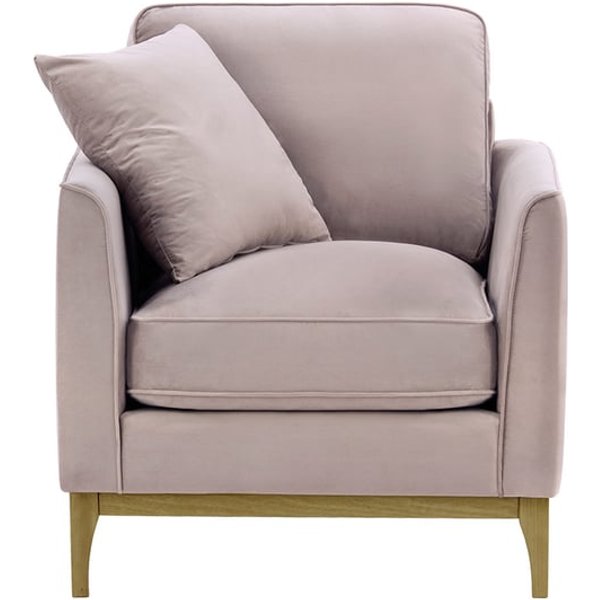 Fauteuil Linara, lila/rose - Velluto 14, Couleur des pieds: Noir wax