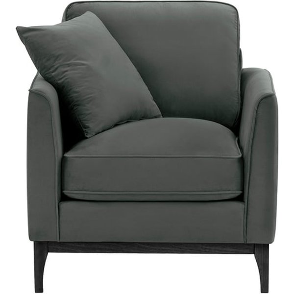 Fauteuil Linara, graphite - Velluto 19, Couleur des pieds: Noir