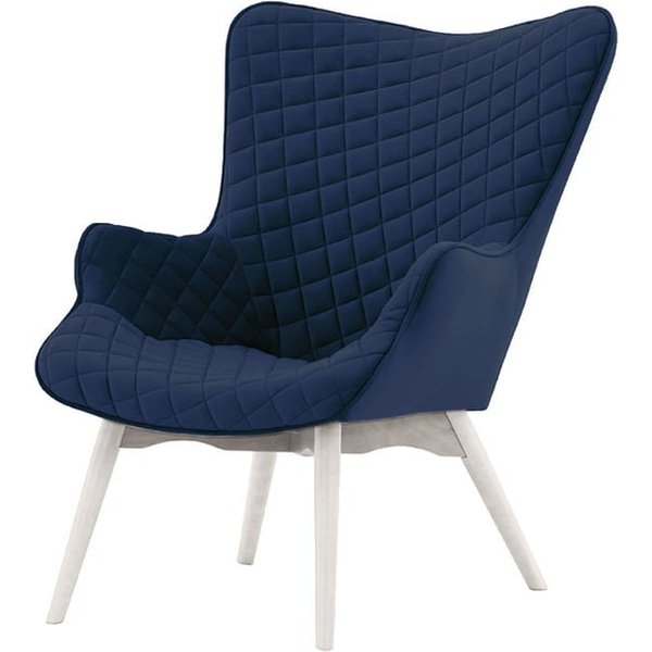 Fauteuil à oreilles avec coutures Ducan Velvet, Velluto 33 - orange rouillé, Couleur des pieds: Chêne clair