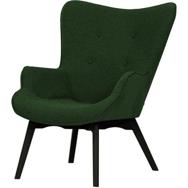 Fauteuil à oreilles Ducan Malmo, vert foncé - Malmo 37, Couleur des pieds: Noir