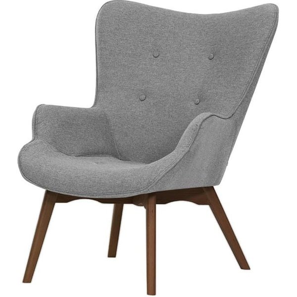 Fauteuil à oreilles Ducan Malmo, Malmo 90, Couleur des pieds: Chêne foncé
