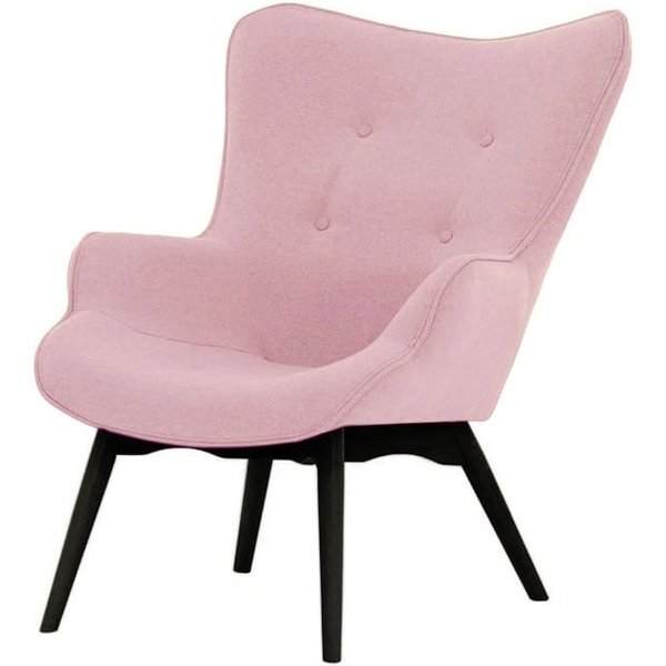 Fauteuil à oreilles Ducan Ontario, Violet - Baku 16, Couleur des pieds: Noir