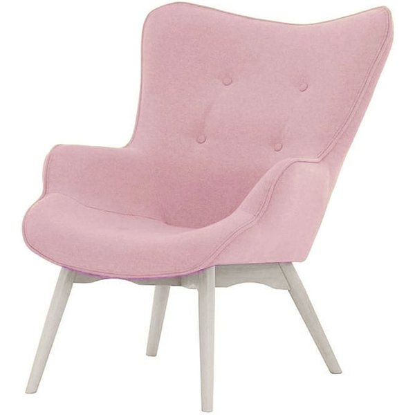 Fauteuil à oreilles Ducan Ontario, Violet - Baku 16, Couleur des pieds: Blanc