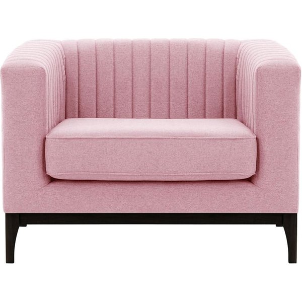 Fauteuil Slender Wood, Violet - Baku 16, Couleur des pieds: Noir
