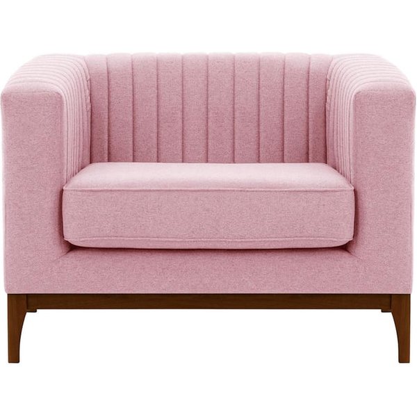 Fauteuil Slender Wood, Violet - Baku 16, Couleur des pieds: Chêne foncé