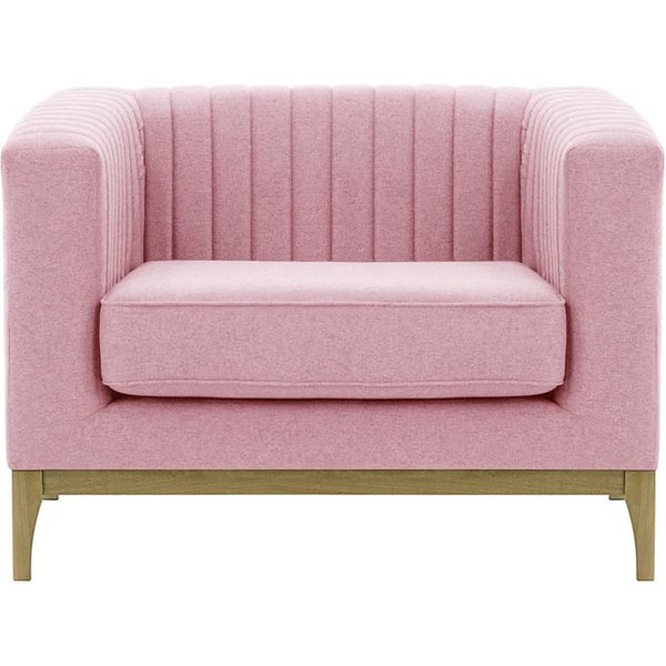 Fauteuil Slender Wood, Violet - Baku 16, Couleur des pieds: Noir wax