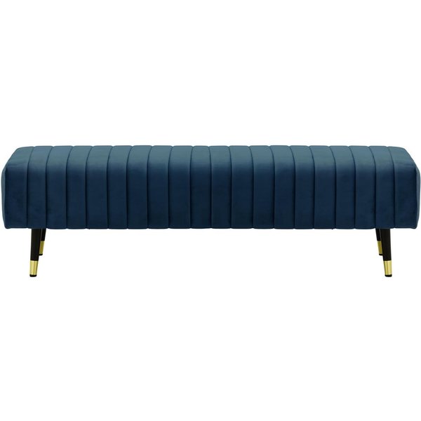 Pouf Slender avec coutures décoratives, bleu - Velluto 11