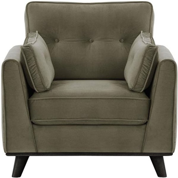Fauteuil Farrow, gris éléphant - Velluto 17, Couleur des pieds: Noir