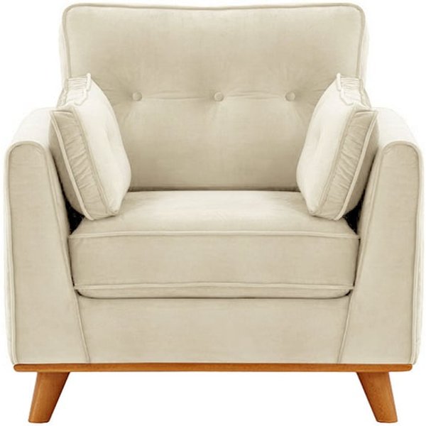 Fauteuil Farrow, beige clair - Velluto 2, Couleur des pieds: aveo