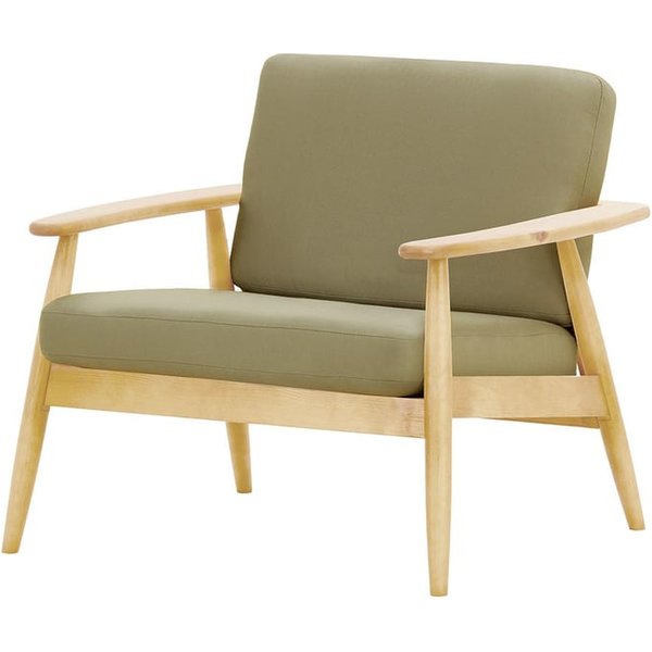 Fauteuil de jardin Demure Aqua, Kanaria 7005, Couleur des pieds: 8001 Chêne clair