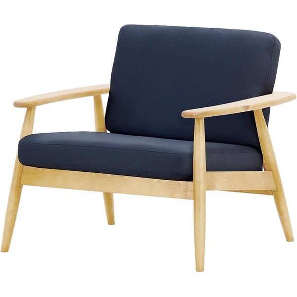 Fauteuil de jardin Demure Aqua, Kanaria 7024, Couleur des pieds: 8001 Chêne clair
