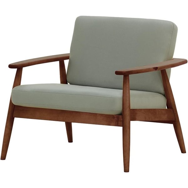 Fauteuil de jardin Demure Aqua, Kanaria 7027, Couleur des pieds: 8007 Chêne foncé