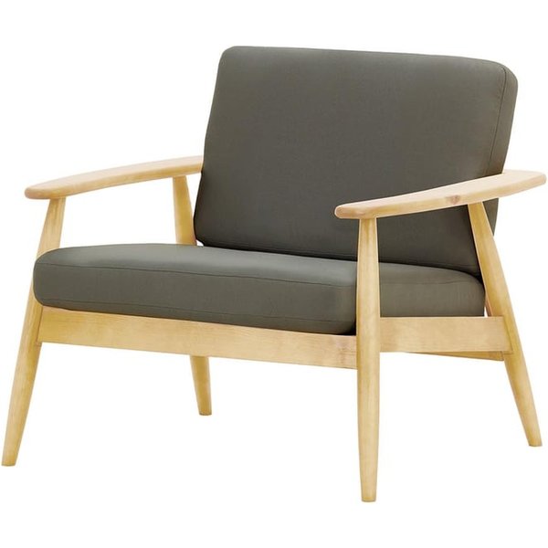 Fauteuil de jardin Demure Aqua, Kanaria 7029, Couleur des pieds: 8001 Chêne clair