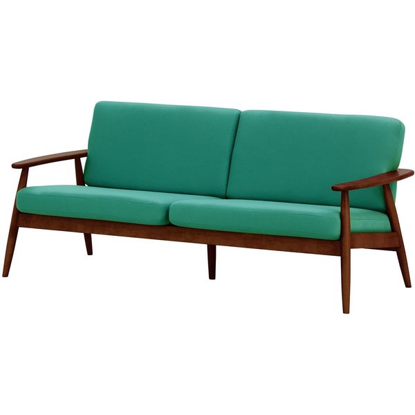 Canapé de jardin trois places Demure Aqua, Kanaria 7020, Couleur des pieds: 8007 Chêne foncé