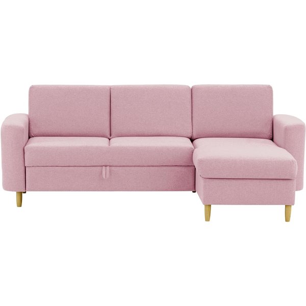 Canapé d’angle Elegance avec fonction lit et coffre de rangement, Violet - Baku 16