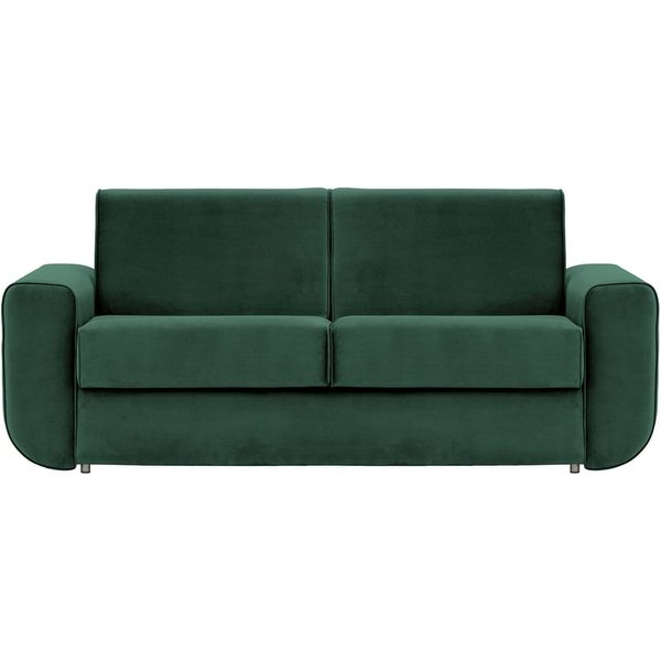 Salsa - Canapé trois places avec fonction couchage 140, vert foncé - Velluto 10