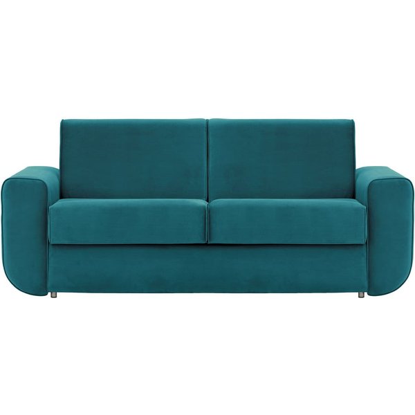 Salsa - Canapé trois places avec fonction couchage 140, Velluto 36 - Bleu paon
