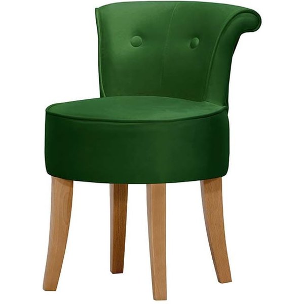 Chaise Barto, vert bouteille - Kronos 14, Couleur des pieds: Chêne clair