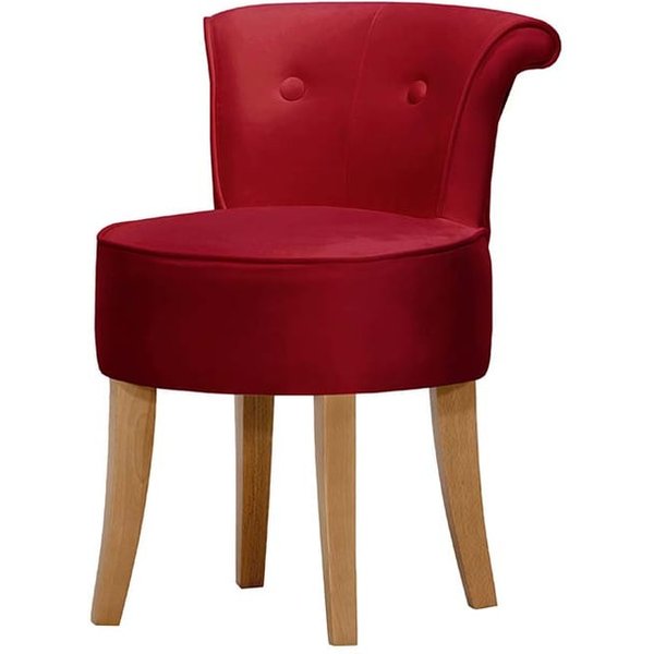 Chaise Barto, rouge foncé - Kronos 2, Couleur des pieds: Chêne clair
