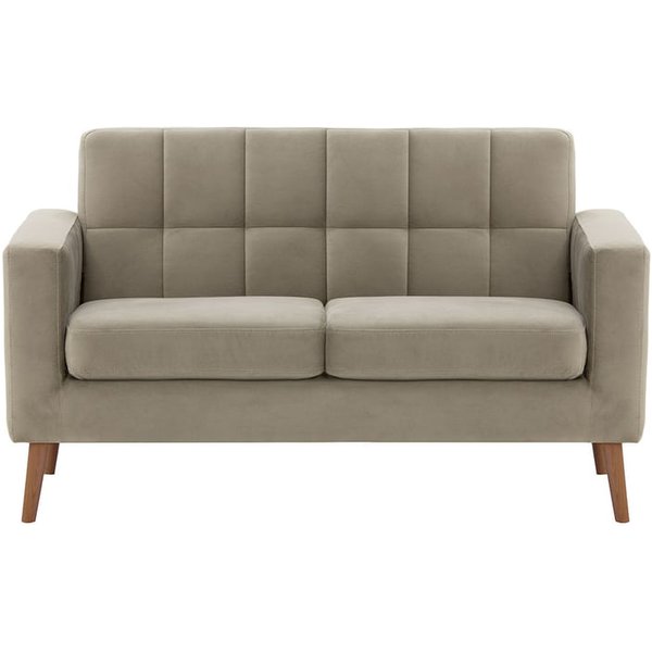 Neat - Canapé deux places, beige - Velluto 3, Couleur des pieds: aveo