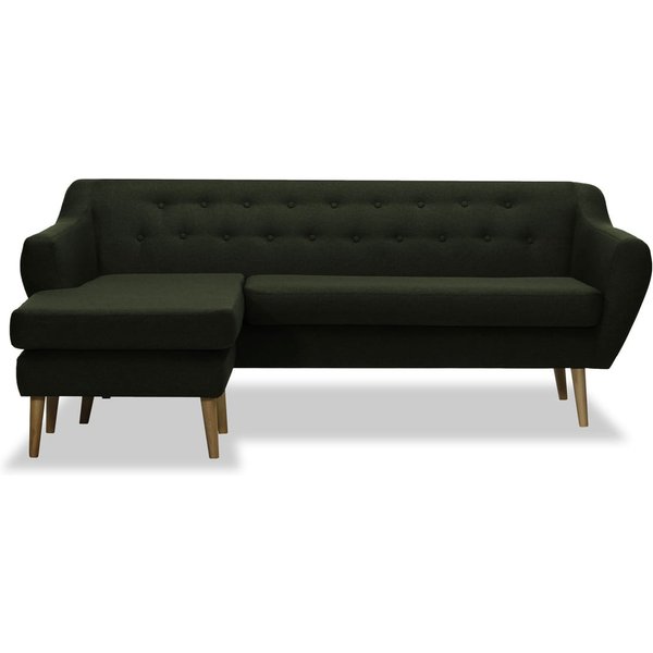 Canapé d’angle polyvalent Varde, vert foncé - Malmo 37