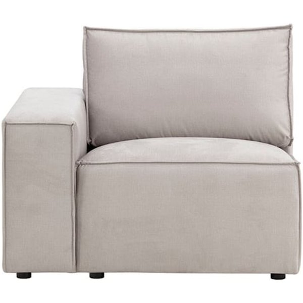 Charles - Module d’extrémité gauche une place (1L), beige clair - Velluto 2