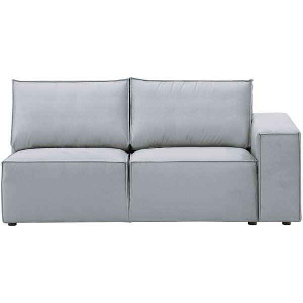 Charles - Module d’extrémité droite deux places (2R), gris/marron - Fancy 96