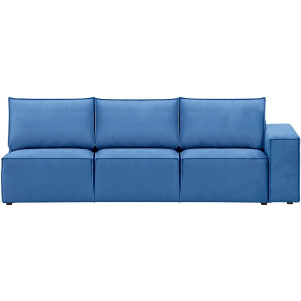 Charles - Module d’extrémité droite trois places (3R), bleu marin délavé - Fancy 79