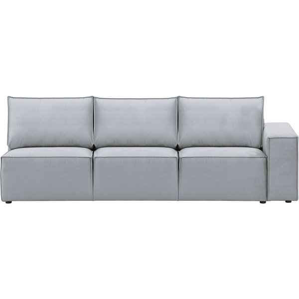 Charles - Module d’extrémité droite trois places (3R), gris/marron - Fancy 96