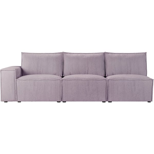 Charles - Module d’extrémité gauche trois places (3L), Poso 27 - lilas clair