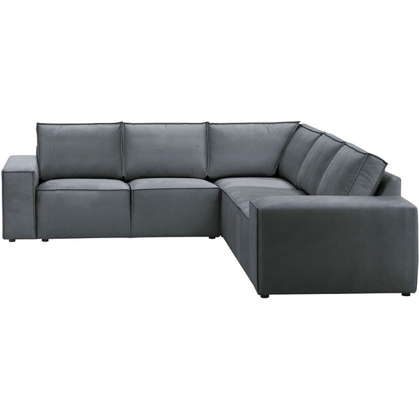 Charles - Grand canapé d’angle modulaire, graphite - Fancy 99