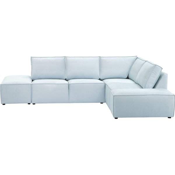 Charles - Canapé d’angle modulaire, gris clair - Fancy 85