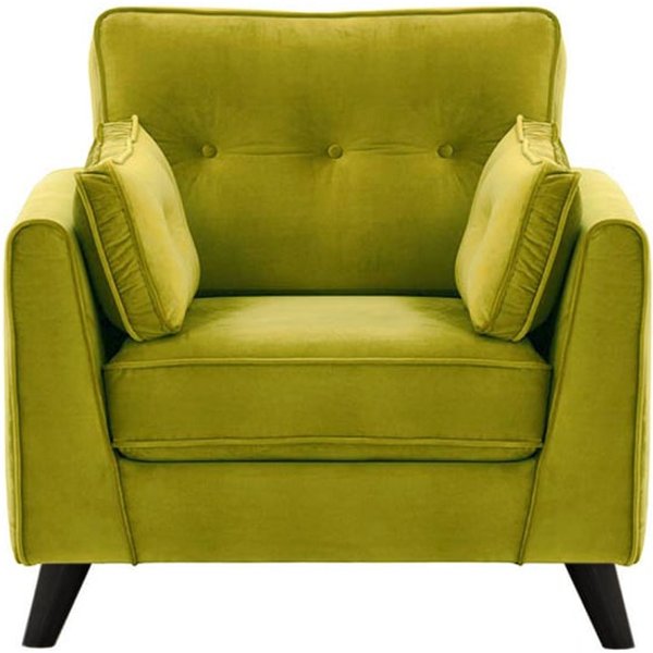 Fauteuil Magnus, olive - Velluto 9, Couleur des pieds: Noir