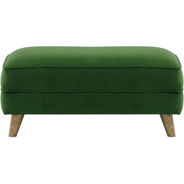 Pouf Magnus, vert foncé - Velluto 10, Couleur des pieds: Noir wax