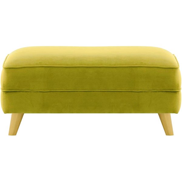 Pouf Magnus, olive - Velluto 9, Couleur des pieds: Chêne clair
