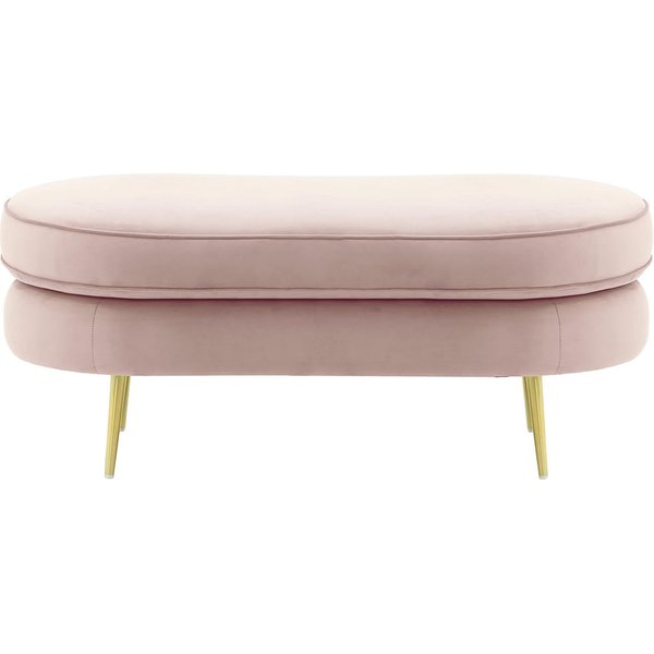 Pouf Kooper, lila/rose - Velluto 14, Couleur des pieds: Métal doré