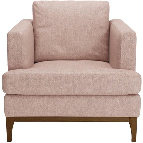 Fauteuil Scarlett Eco, Stelar 52 - Rose, Couleur des pieds: Chêne foncé