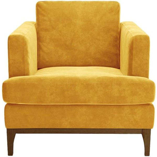 Fauteuil Scarlett Eco, Terra 48, Couleur des pieds: Chêne foncé