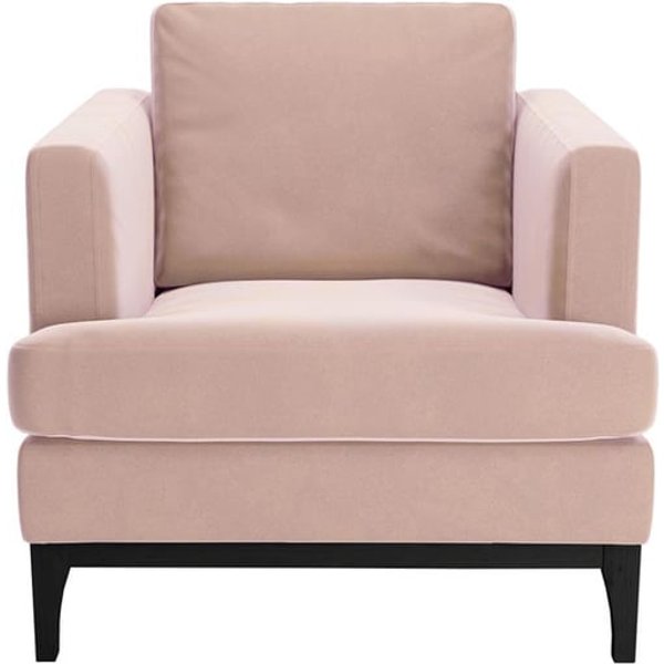 Fauteuil Scarlett, lila/rose - Velluto 14, Couleur des pieds: Noir