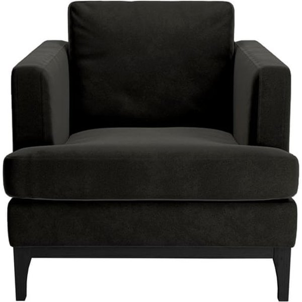 Fauteuil Scarlett, noir - Velluto 20, Couleur des pieds: Noir